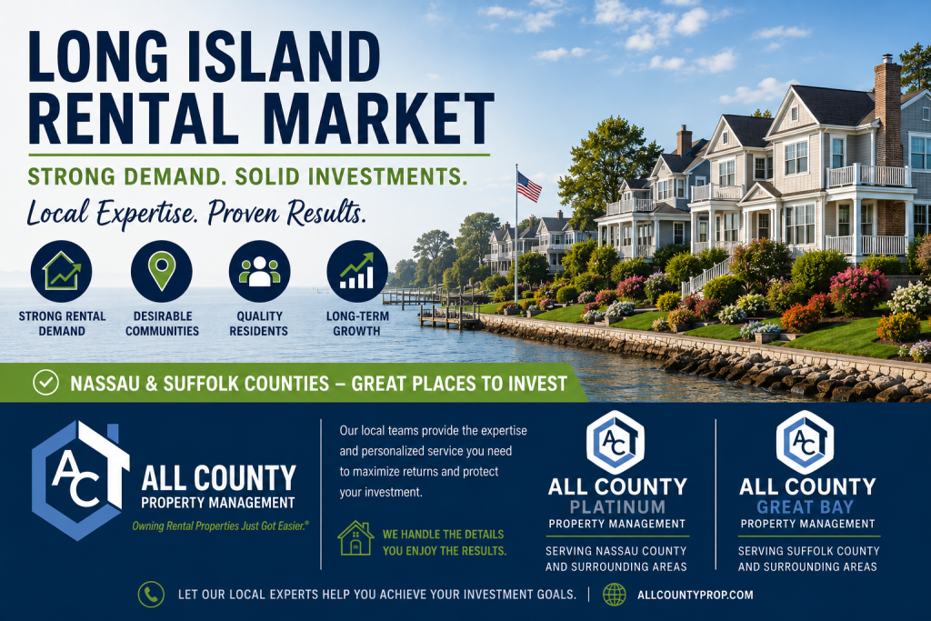 Long Island rental property investor reviewing market trends with Nassau and Suffolk County homes