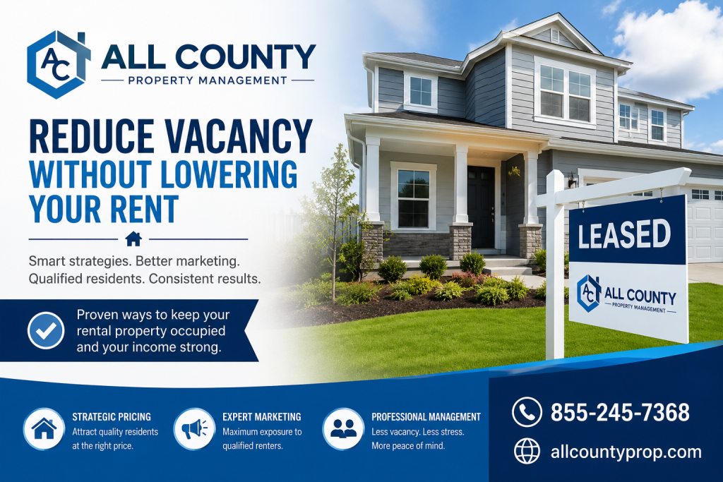All County Property Management helps rental property owners reduce vacancy without lowering rent through professional marketing and leasing strategies.